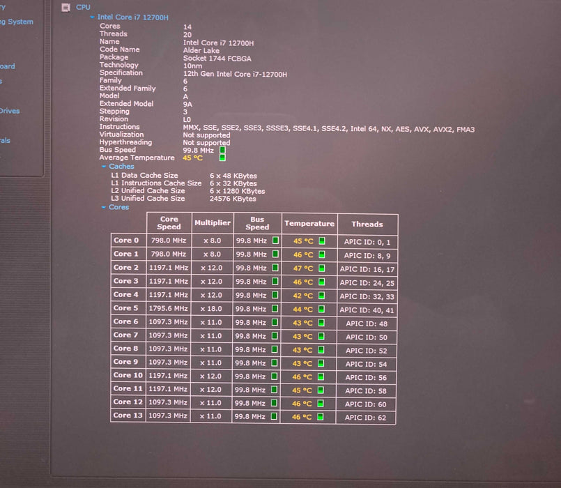 Dell Precision 5570 4K TOUCH i7-12700H RTX A2000 GPU 32GB RAM 256SSD READ!  Lap200