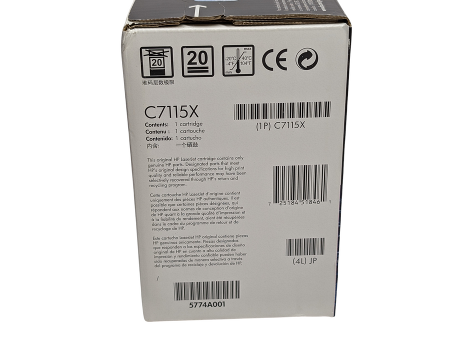 HP LaserJet 15X Black C7115X Toner Cartridge New Genuine HP  -