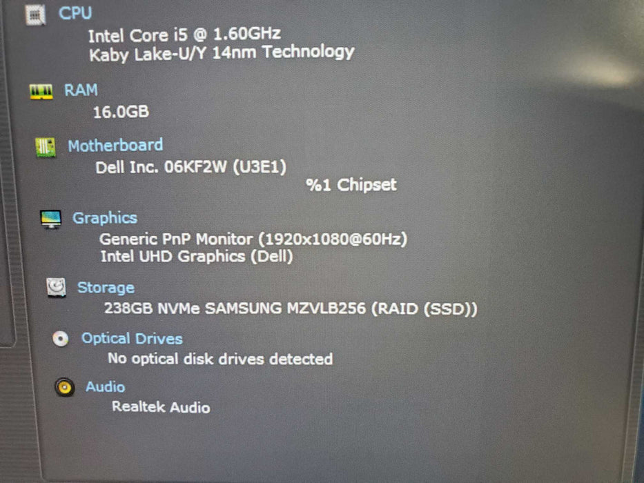 Dell Latitude 5410 | Intel Core i5-10210U @1.60GHz, 16GB DDR4, 256GB NVMe  Lap200