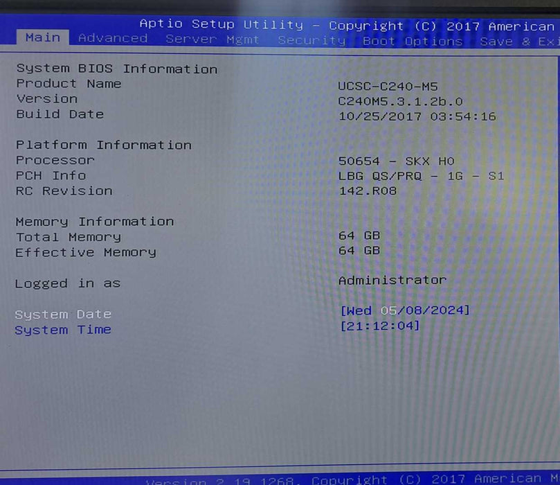 Cisco C240 M5SX 2U 26x 2.5" | Xeon Gold 6126 @ 2.6GHz 12C, 64GB DDR4, 10GNIC