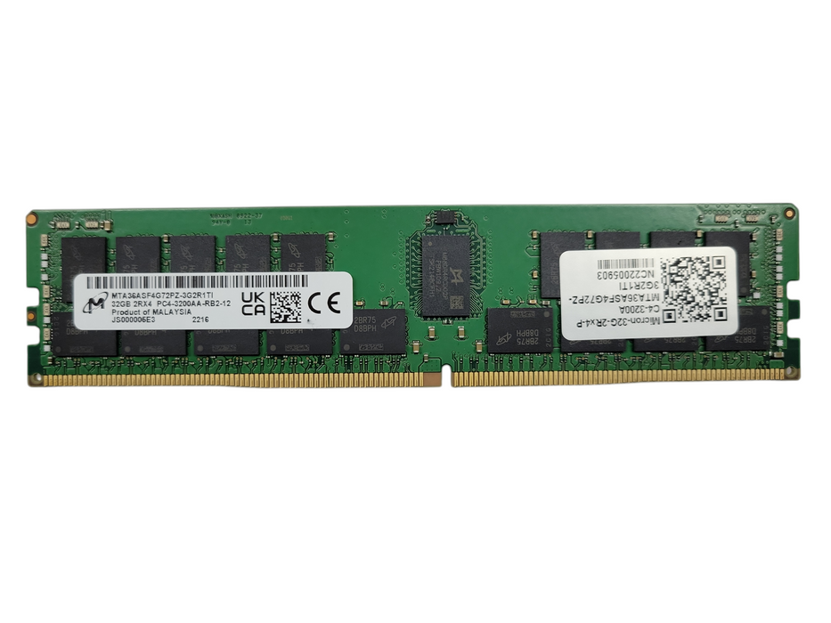 Micron 32GB 2RX4 PC4-3200AA-RB2-12 Server Ram Q!