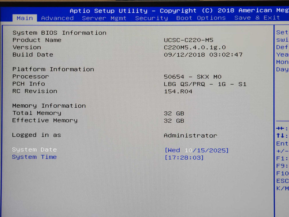 Cisco UCS C220 M5 1U, 2x Xeon Gold 5118 2.3GHz 32GB DDR4 MRAID 2GB, 2x PSU _