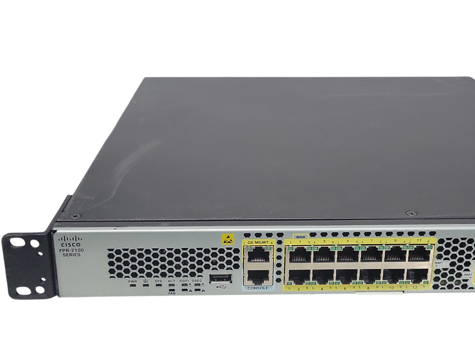 Cisco FPR-2110 FirePower Security Appliance With 100GB SSD w/ Rack Ears _