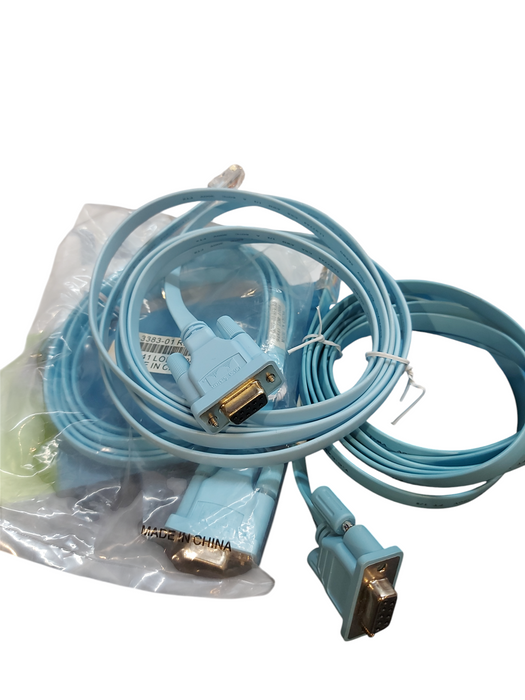 Lot 3x Ethernet RJ45 Cat5 to DB9 9-Pin Serial Female Console Flat Cable