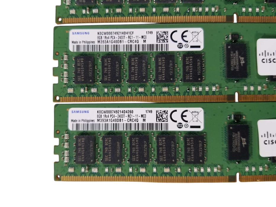 Samsung 32GB Bundle (4x8GB) 1Rx4 PC4-2400T-RC1-11-MC0 DDR4 Server RAM