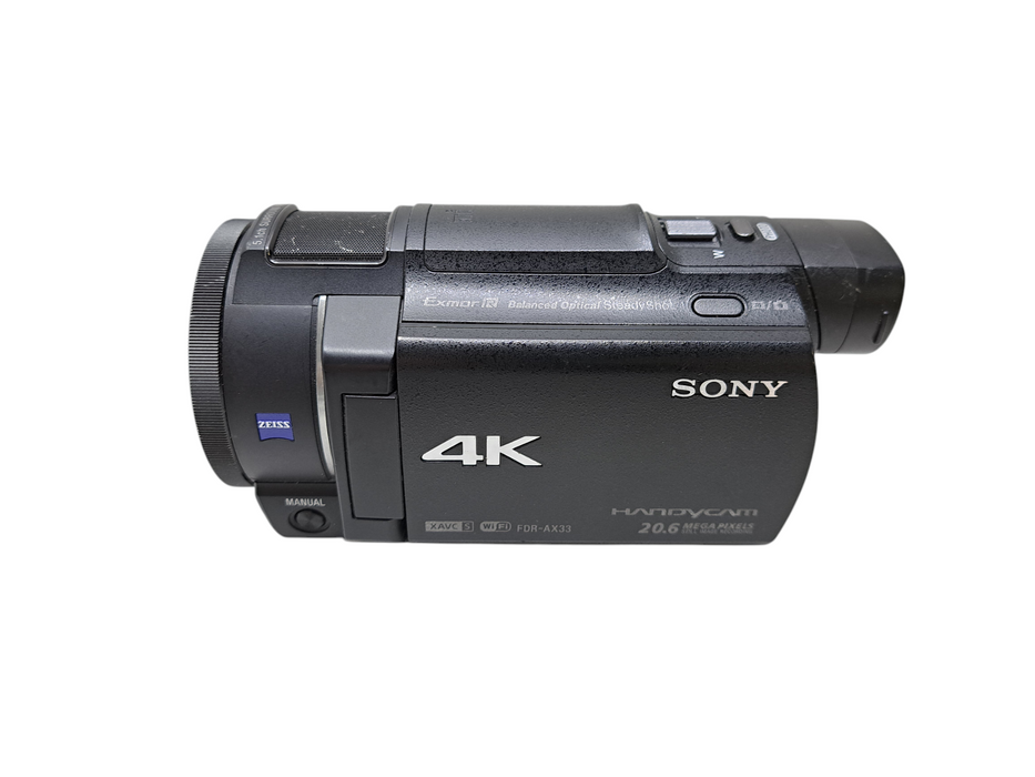 Sony FDR-AX33 | 4K 20.6MP HandyCam Video Camcorder No Battery *READ* )