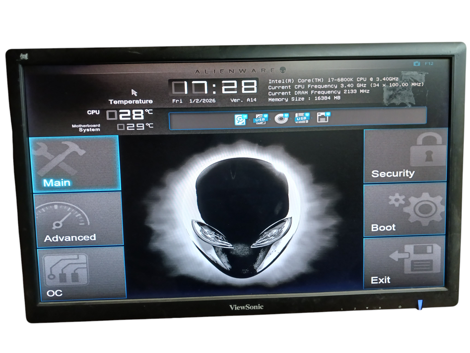 Alienware Area-51 R2 Gaming Desktop i7-6800K, 16GB RAM NO HDD GTX 1060