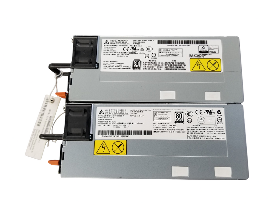 Lot 2x Delta Electronics DPS-900CB A 900W Switching Power Supply 80Platinum