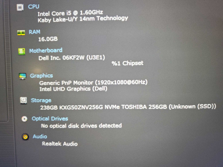 Dell Latitude 5310 i5-10310U 16GB RAM 256GB NVME  Lap200