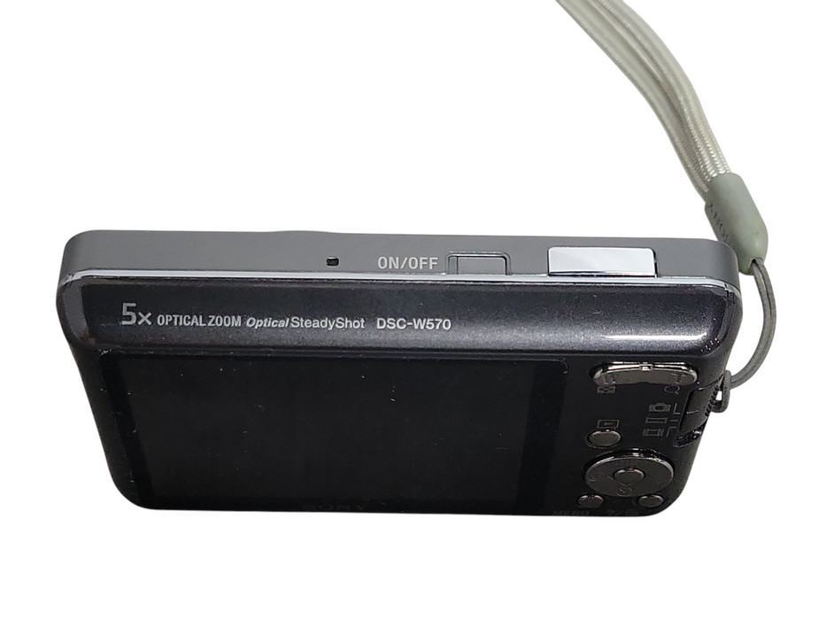 SONY Cyber-shot DSC-W570 Digital Camera 16.1 MP 5x Optical Zoom, READ _