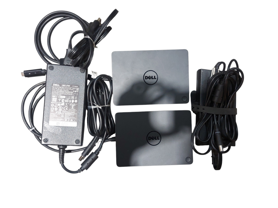 Lot 2x - DELL USB C DOCK Docking Station WD15 K17A001 HDMI