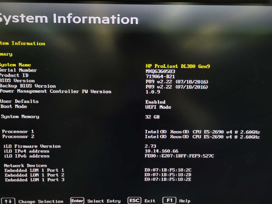 HP ProLiant DL380 Gen9 - 2x Xeon E5-2690 v4 32GB DDR P440ar 2x 800W PSU %