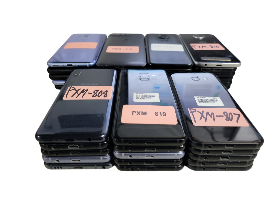 Lot of 37x Android Phones [Samsung/Google/LG | B Condition][PXM-24] (
