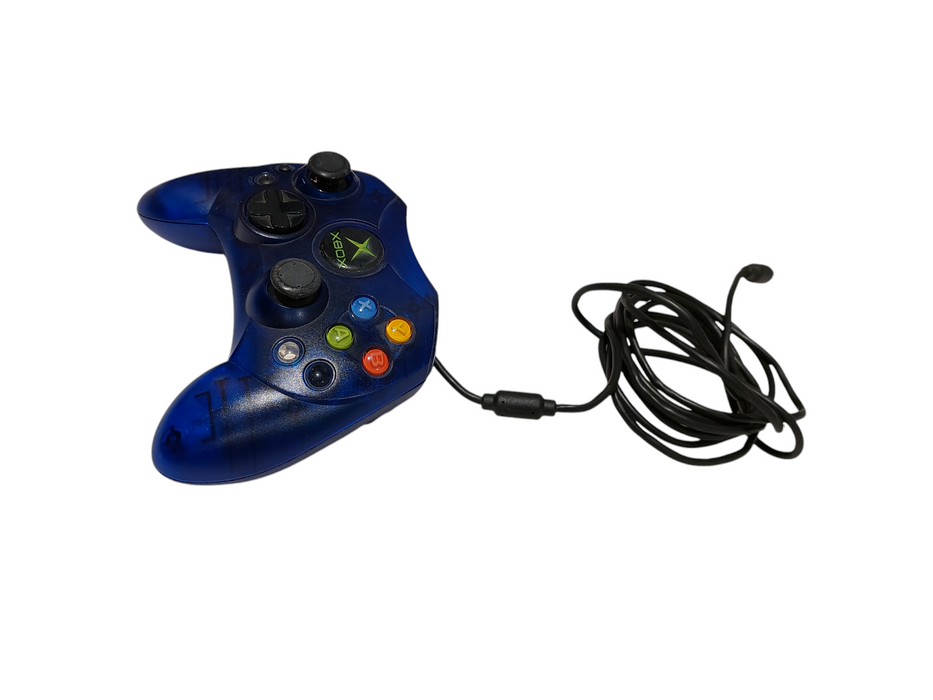 Microsoft Xbox Original OEM Blue Controller Wired PN: X09-64241 =