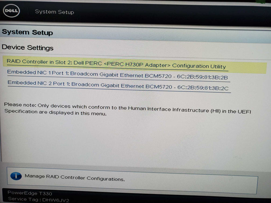 DELL PowerEdge T330 Intel Xeon E3-1230 v6 16GB RAM NO HDD NO OS READ