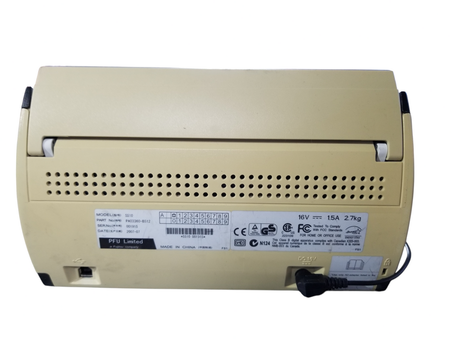FUJITSU ScanSnap S510 Desktop Document Scanner PA03360-B512 *READ*