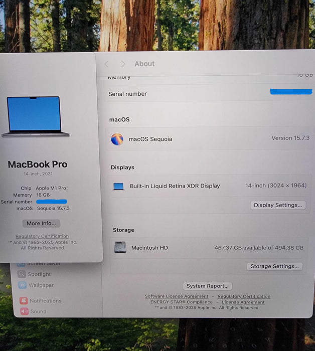 Apple MacBook Pro 2021 A2442 | Apple M1 | 16GB RAM | 512GB SSD - READ