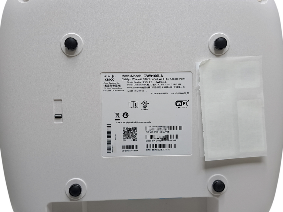 Cisco CW-9166I-A Catalyst 9166l Series Wi-Fi 6E Access Point | UNCLAIMED )