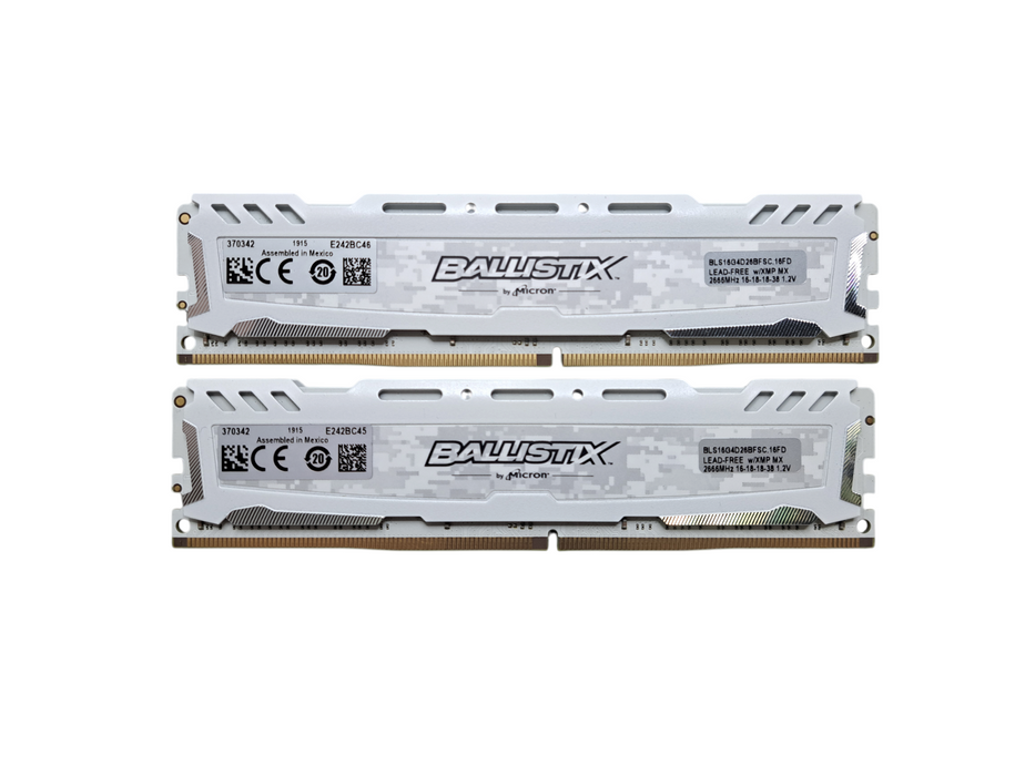 Ballistix Sport 32GB DDR4 2666MHz (2x 16GB) 1.20V Desktop Memory