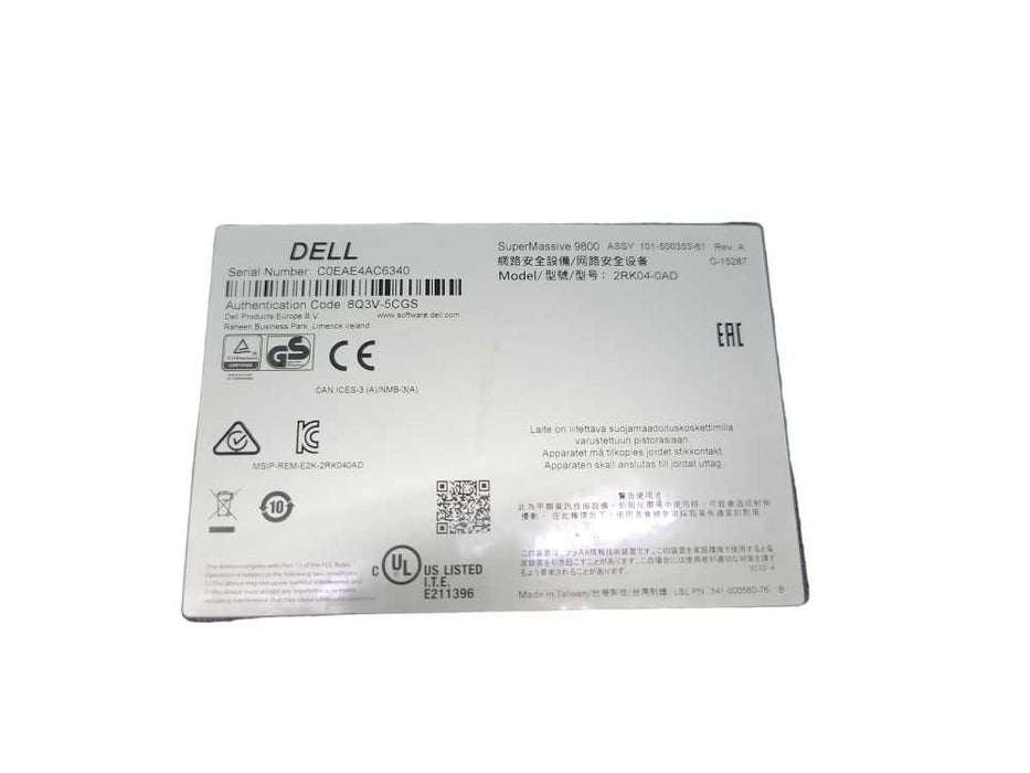 Dell SonicWALL SuperMassive 9800 Network Security Appliance Q%	 %