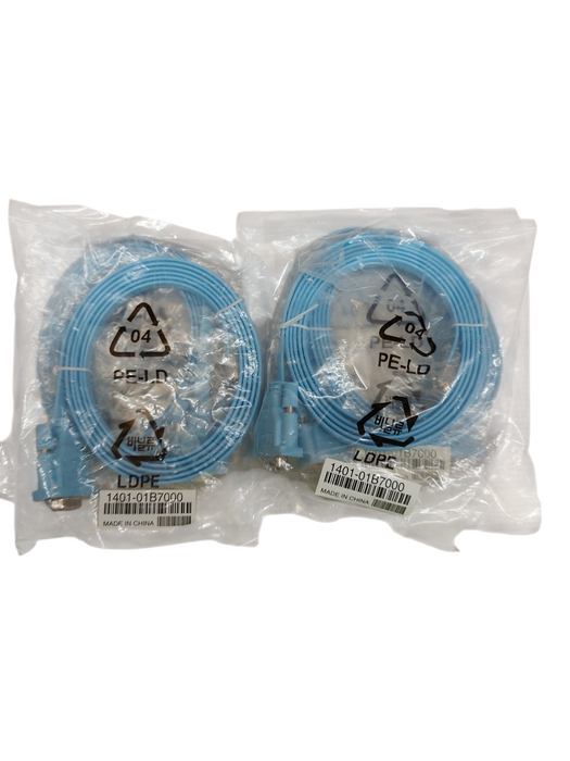 LOT 7x CISCO Console Cable 1401-01B7000 – 6ft – Blue
