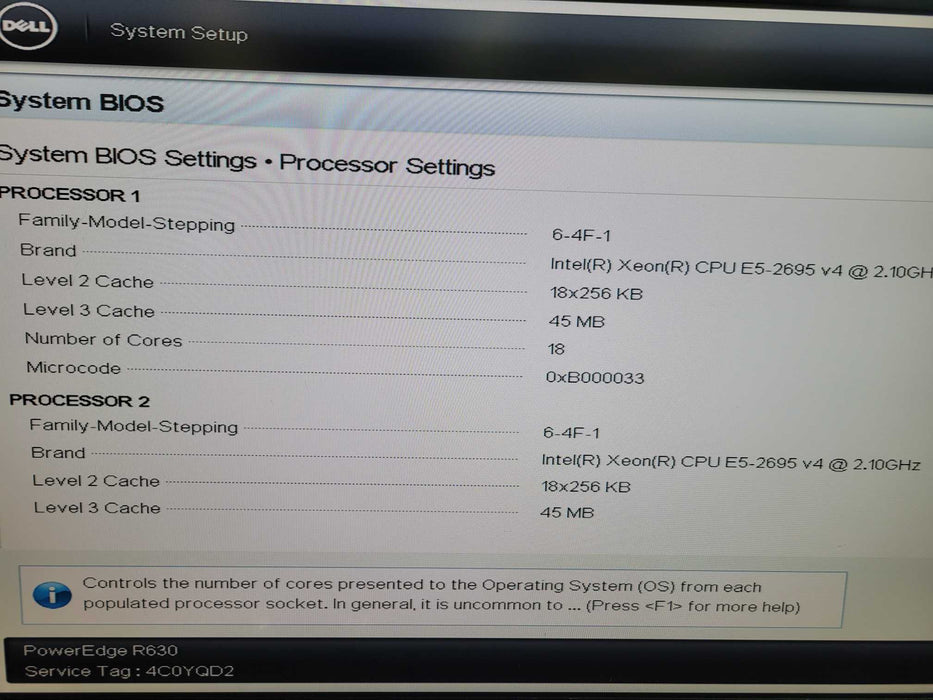 Dell PowerEdge R630 - 2x Xeon E5-2695 v4 32GB DDR4 NO HDD 2x750W PSU %