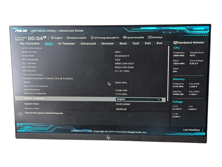 ASUS X99-WS/IPMI Intel Core i7-5960X 16GB RAM Motherboard Combo  -