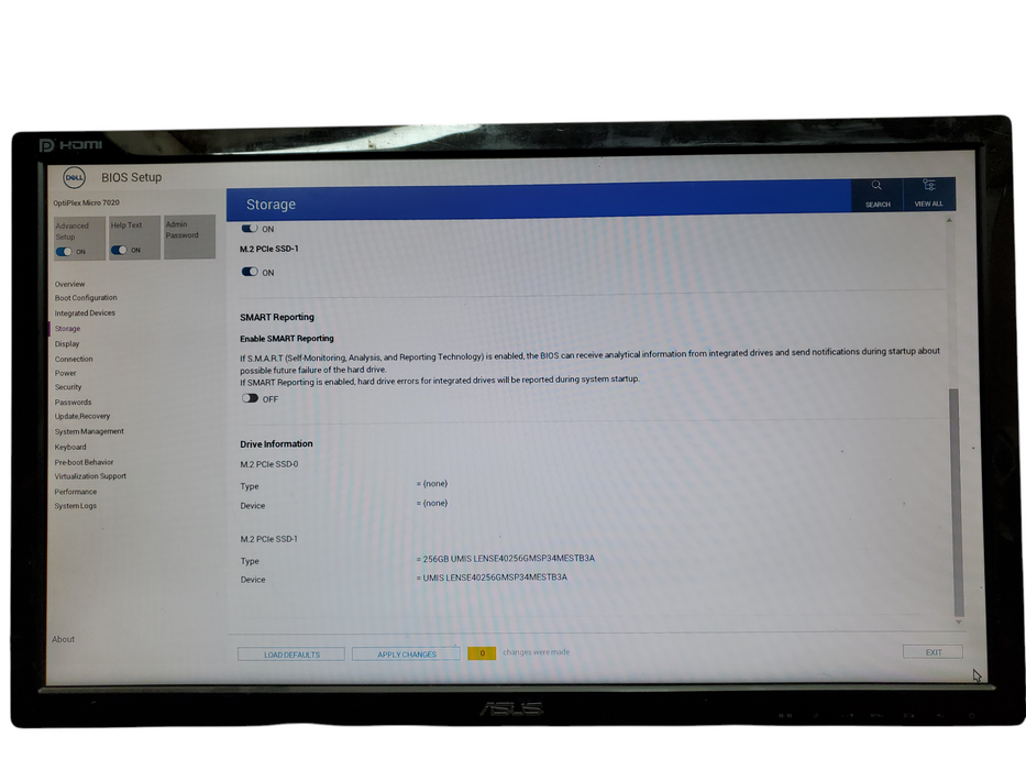 Dell Optiplex Micro 7020, i5-14500T@1.70GHz, no RAM, 256GB NVMe, no OS