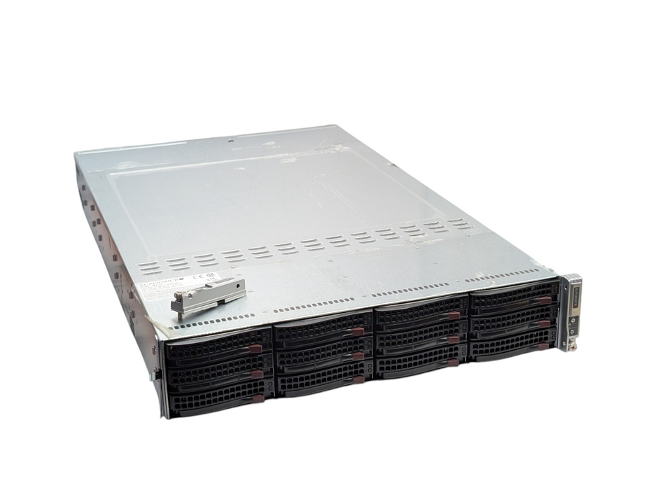 Supermicro 827-14 2U 2 Node Server 12 3.5 inch HDD bays PLEASE READ  -