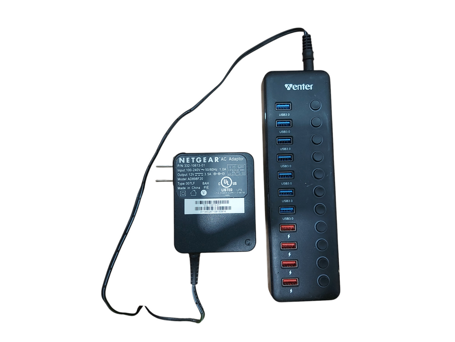 Powered USB 3.0 Hub，Wenter 10 Ports 36W Powered USB Hub