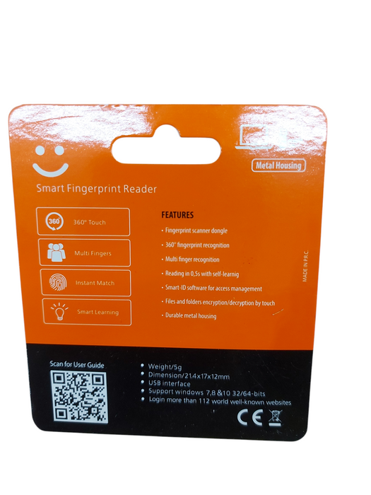 USB Fingerprint Reader for Windows7,8 &10 Laptop Security Lock