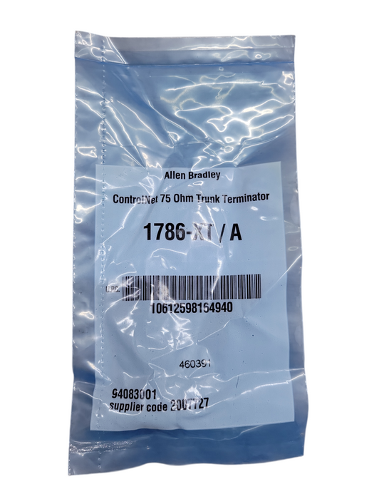 NEW - Allen Bradley ControlNet 75 Ohm Trunk Terminator 1786-XT/A Q!