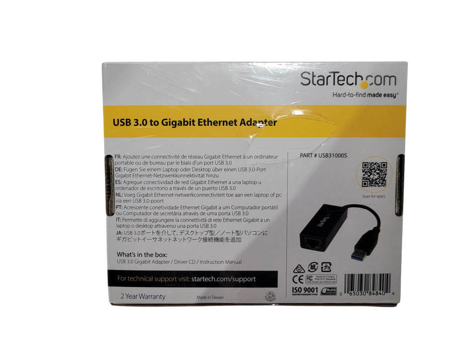 Startech USB31000S USB 3.0 (Type-A) to Gigabit Ethernet Adapter