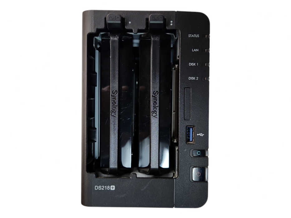 Synology DiskStation DS218+ 2 bays NAS, w/ 1x 2TB & 1x 3TB HDDs, No PWR