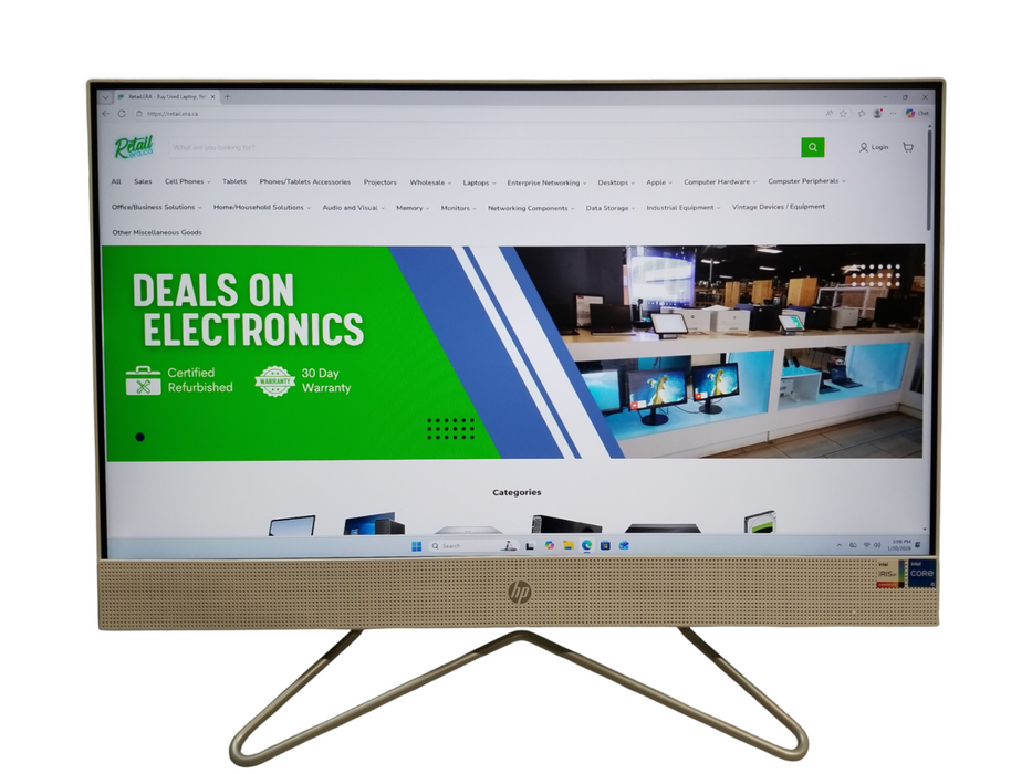 HP 24-df1129 24” AiO 11th Gen core i5-1135G7 CPU 16GB RAM 238GB NVMe w/ AC
