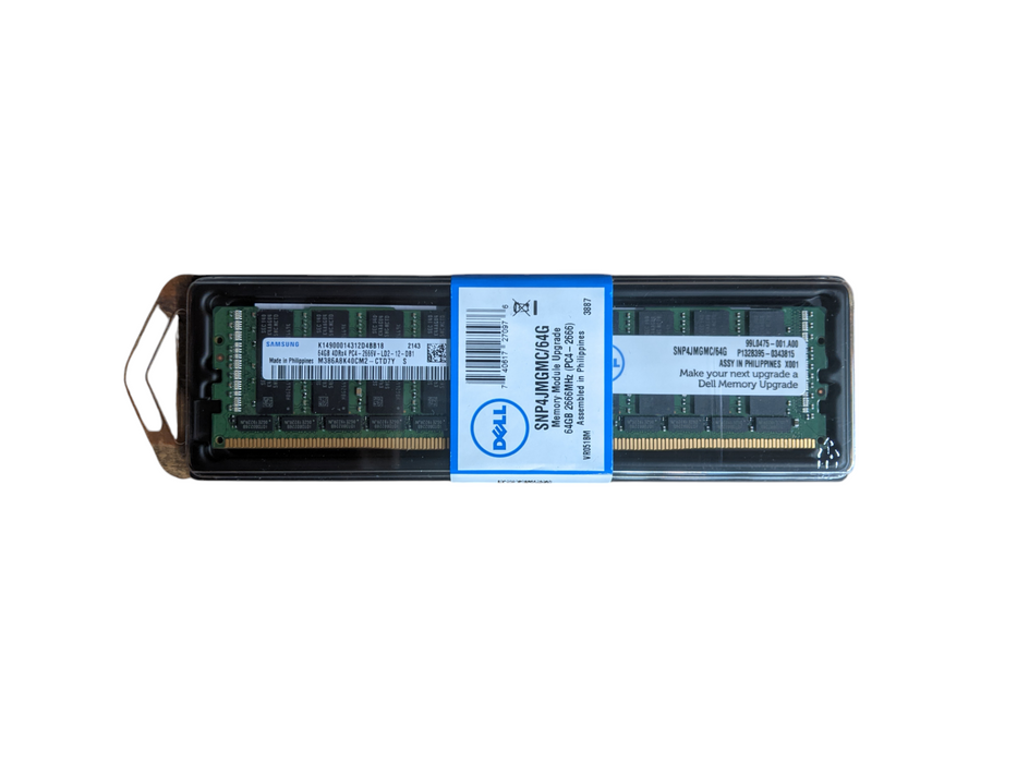 Dell SNP4JMGMC/64G | 64GB 4DRx4 PC4-2666V-LD2 | DDR4 | Server Memory Q