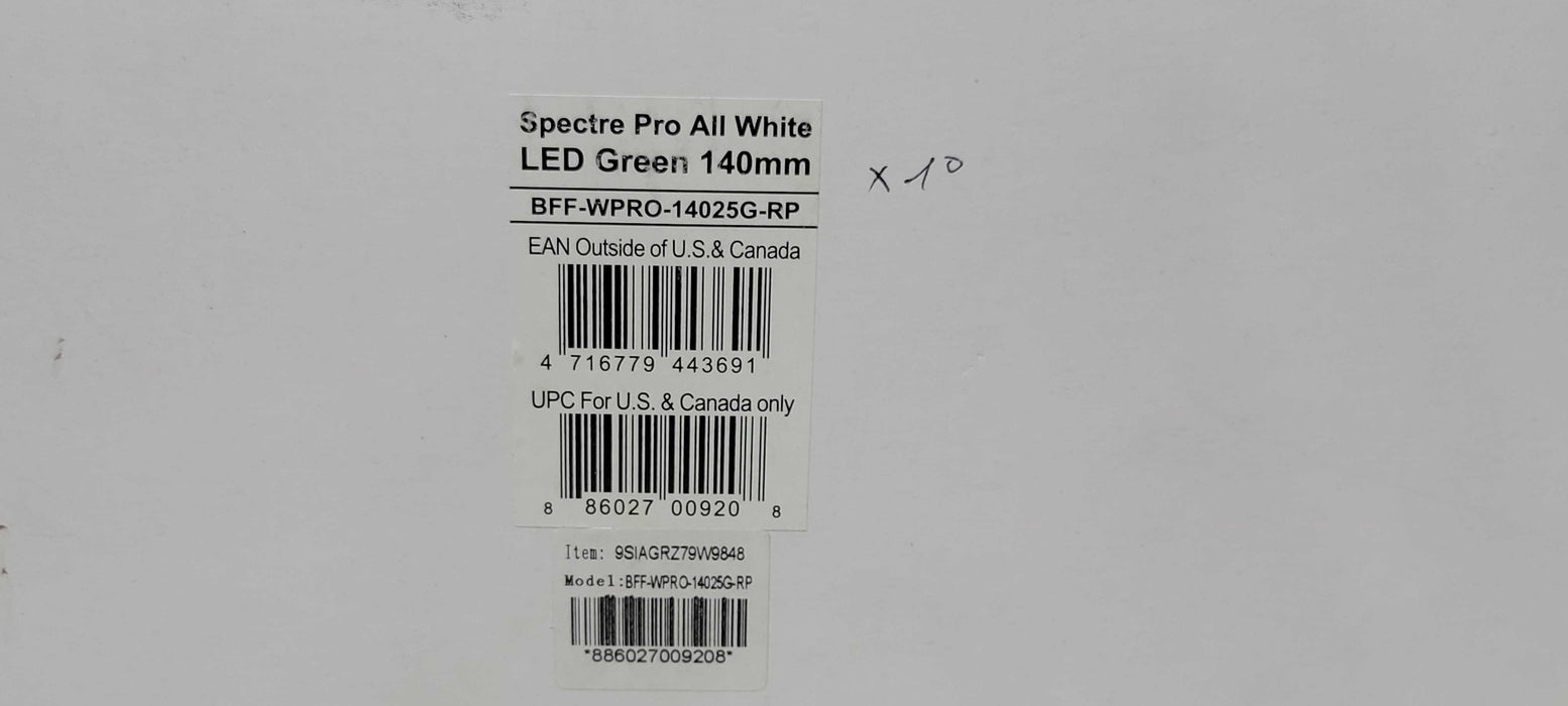 Lot of 10x New Spectra Pro all white LED 140mm BFF-WPRO-14025 Series Q_