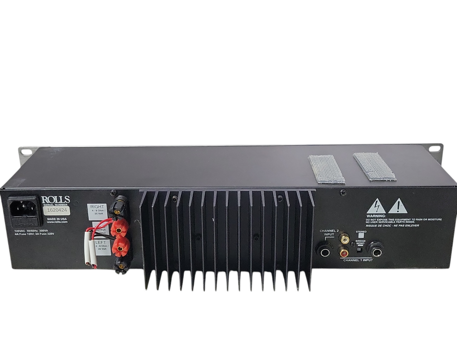 Rolls RA2100b Mosfet Power Amplifier 2U Rack Mount, READ _