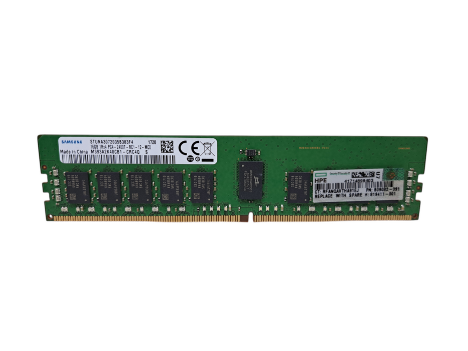 Samsung 16GB 1Rx4 PC4-2400T-RC1 DDR4 Server Memory | M393A2K40CB1-CRC4Q Q)