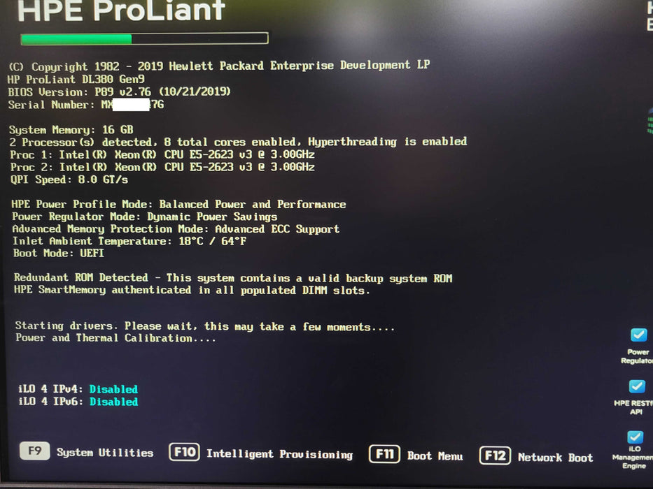 HP ProLiant DL380 Gen9 2x E5-2623v3 3.0GHz, 16GB DDR4, P440ar, 2xPSU, READ _