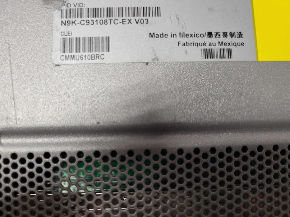 Cisco Nexus N9K-C93108TC-EX 48 Port + 6 x40/100 QSFP+ Gigabit switch, READ !