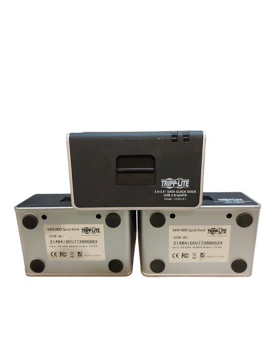 LOT 3x Tripp-Lite USB 2.0 SATA Quick Dock, , 2.5 / 3.5 in. Model U239-UE1