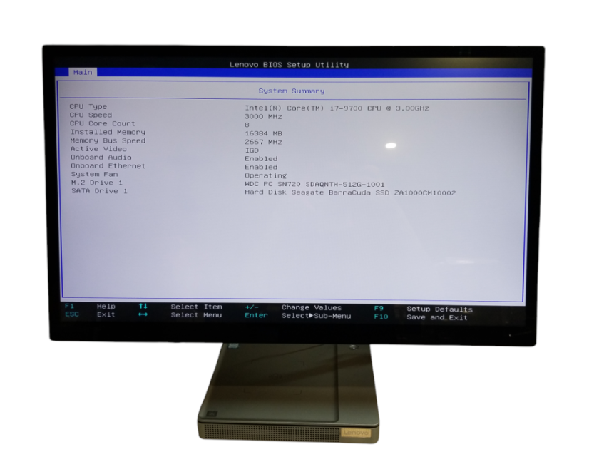 Lenovo ideacentre A540 AiO Intel i7-9700 CPU 16GB RAM 1TB READ