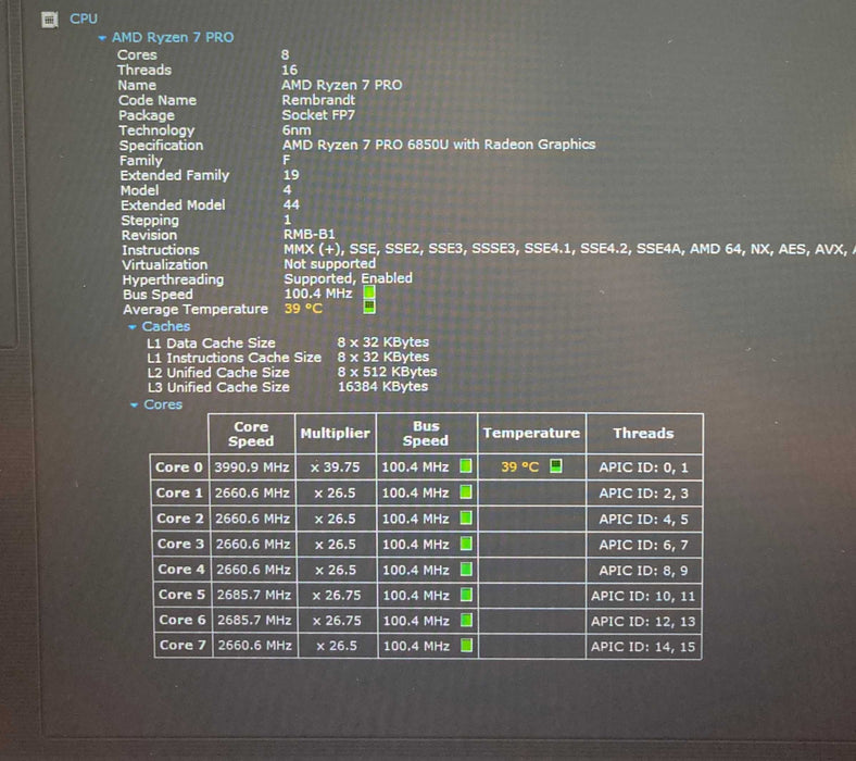 Lenovo ThinkPad T14 Gen 3 AMD RYZEN 7 PRO 6850U 16GB RAM 512GB SSD  Lap200