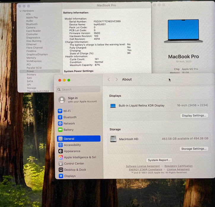 Apple MacBook Pro 16" 2023 M2 Pro 16GB RAM 512GB  SSD No Power Adapter