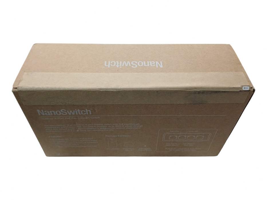 *NEW SEALED* Ubiquiti NanoSwitch N-SW Outdoor 4-Port PoE Passthrough Switch Q