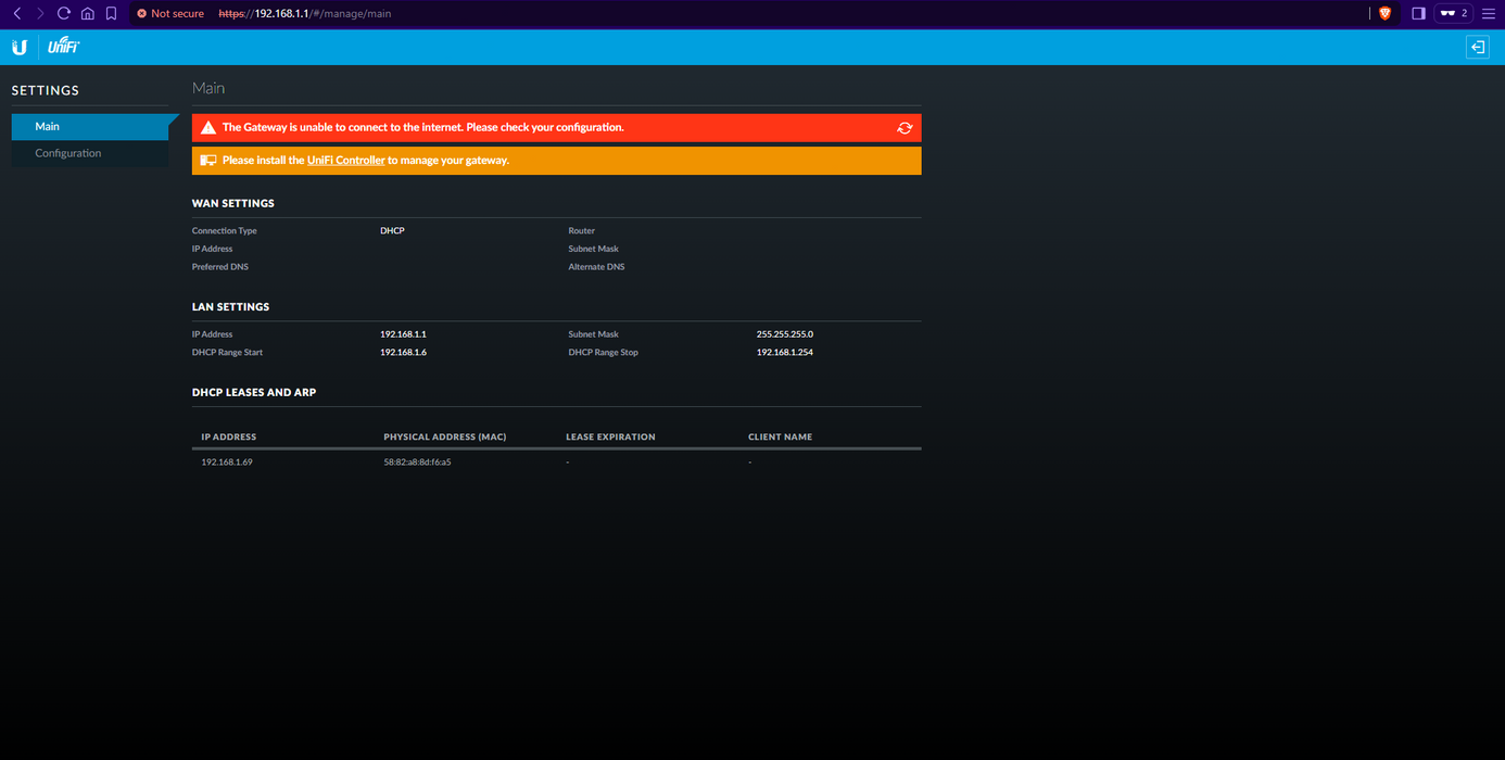 Ubiquiti Networks UniFi USG Security Gateway, Factory Reset