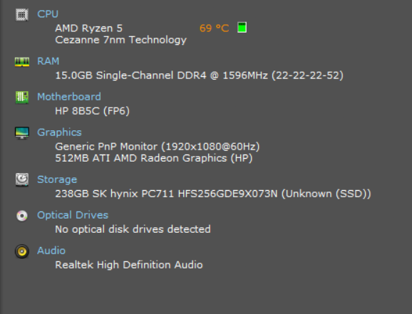 HP ProBook 455 15.6" G10 Notebook, Ryzen 5 7530U, 16GB DDR4, 256GB NVMe  Lap200