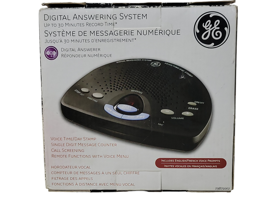 Open-Box GE Digital Answering System up to 30 minutes record time 29875GE2 _