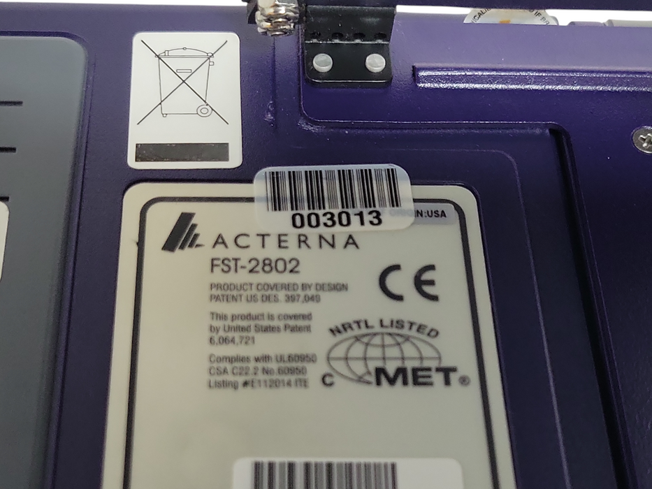 Acterna FST-2802 1G Ethernet 1G 2G Fiber Service Module, READ _